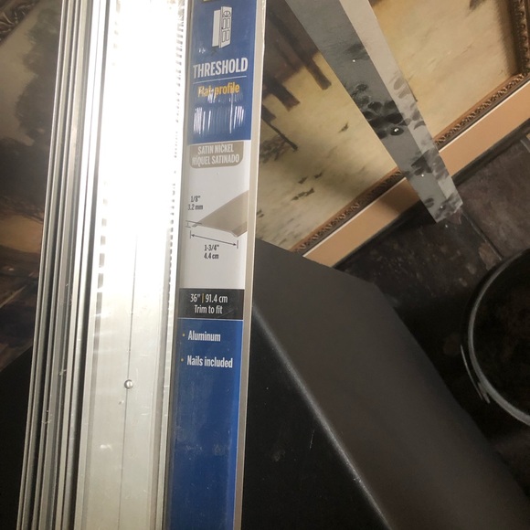 8 MD flat profile satin nickel transitions with nails - Picture 3 of 4